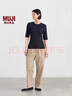 無(wú)印良品（MUJI） IDEE 女式平紋燈籠褲褲子女款夏季款女裝純棉 25年長(cháng)褲 GA54CC5S 煙熏粉色 M （155/68A） 曬單實(shí)拍圖