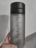 木吉乇（mojito）便攜塑料水杯茶杯男女學(xué)生運動(dòng)夏天水瓶大容量水壺600ml 黑色 曬單實(shí)拍圖