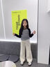 艾卡諾 I.KARNOW女童闊腿褲2025新款兒童秋裝白色牛仔女大童春秋直筒褲子休閑秋季 13143米白 150 曬單實(shí)拍圖