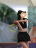 天丂網(wǎng)球裙健身短裙運(yùn)動(dòng)百褶裙女假兩件防走光夏小個(gè)子半身裙a字大碼 魅力黑色 均碼 【適合80-110斤】 曬單實(shí)拍圖
