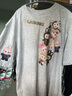 一寸相思拉布布超火白灰短袖t恤女夏季2025新款爆款寬松大版上衣純棉體恤 白灰 XL (110-125斤） 曬單實(shí)拍圖