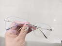 GOGOSOON素顏金絲無(wú)框眼鏡近視女度數可配高級感無(wú)邊框純欲防藍光銀色鏡框 曬單實(shí)拍圖