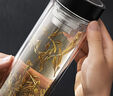 京東京造 茶杯 雙層玻璃水杯男士泡茶水分離隔熱杯子500ml 曬單實(shí)拍圖