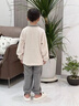 G.DUCKKIDS兒童裝男童睡衣款家居服加絨大童加厚珊瑚絨男孩法蘭絨2024新款 灰色 130cm 曬單實拍圖