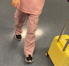 2025新款女童工裝褲夏季洋氣兒童冰絲褲子時(shí)髦休閑褲大童闊腿褲潮 K016-粉色 140 曬單實(shí)拍圖