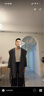 三彩【100綿羊毛】2025冬季新款連帽雙面呢大衣毛呢外套M 深邃灰 S 155/80A 曬單實拍圖