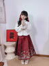 WVD美國品牌童2025新款秋冬兒童古裝拜年服冬款小女孩漢服唐裝公主裙2709紅色馬面裙+2723上衣 2709紅110 曬單實拍圖