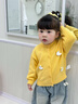 優(yōu)奇女童毛衣秋冬裝2025新款洋氣女寶寶外套公主秋款兒童針織開(kāi)衫上衣 黃色 90 曬單實(shí)拍圖