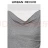 UR2025秋季新款女裝城市度假褶皺拼接蕾絲一字肩T恤UWJ450159# 花灰 (面料微透) S 曬單實(shí)拍圖
