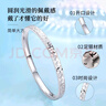 唯一（Winy）碎冰冰銀手鐲純足銀9999時(shí)尚生日禮物開口鐲子送女友媽媽 曬單實(shí)拍圖