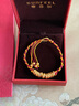 賽菲爾黃金手鏈男女硬金足金盤(pán)纏金送老婆新年禮物配繩約1.2克 曬單實(shí)拍圖