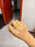 中國(guó)黃金（CHINA GOLD）繁花似錦黃金戒指女999足金開(kāi)口戒七夕情人節(jié)禮物送女友老婆 足金繁花似錦戒指約3.2g【甄選禮盒】 曬單實(shí)拍圖