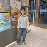 女童毛衣外套春秋2025新款韓系10歲女孩洋氣秋裝兒童拉鏈針織上衣 巖白色拉鏈毛衣【高品質(zhì)】 140 曬單實(shí)拍圖