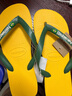 havaianas哈唯納【gigi同款】Brasil Logo巴西元素夾腳人字拖夏情侶拖鞋 1740-流行黃色 41-42 巴西碼 曬單實(shí)拍圖
