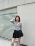森馬（Semir）外套女短款分割純色小個(gè)子衣服秋季正肩緊身連帽夾克101524108005 曬單實(shí)拍圖