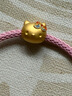 石光年輪Hello Kitty50周年黃金凱蒂貓足金999轉運珠項鏈蝴蝶結手鏈送禮物 足金Hello Kitty轉運珠+送編繩 曬單實(shí)拍圖