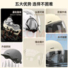 天騎頭盔 電動(dòng)車(chē)3c認證新國標A類(lèi)電瓶車(chē)半盔男女士夏季安全帽四季通用 米白色 曬單實(shí)拍圖