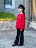G. DUCKKIDS親子裝全家福一家三口四口秋冬紅色毛衣2024新款母子母女裝針織衫 紅色 100 (建議身高90-100CM 曬單實(shí)拍圖