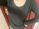 直降底價(jià) t恤女長(cháng)袖春秋季修身顯瘦內搭打底衫設計感小眾上衣 炫本色長(cháng)袖T恤圓-黑色 M 曬單實(shí)拍圖
