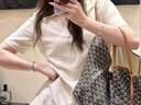 Calvin KleinJeans夏季女士休閑通勤ck字母修身顯瘦V字POLO領(lǐng)連衣裙J223498 ACF-象牙白 S 曬單實(shí)拍圖