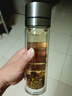 XDO一鍵開(kāi)蓋水杯男士茶杯雙層玻璃泡茶杯子防爆耐高溫全鋼蓋 曬單實(shí)拍圖