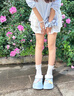小野七天可愛卡通厚底EVA洞洞鞋女款2025新款夏季外穿增高跟沙灘海邊拖鞋 海藍色星星小熊 【36-37】碼 曬單實拍圖