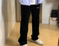 李寧運動褲男夏季薄款直筒寬松男士休閑褲子官方正品純黑色棉衛(wèi)褲長褲 黑色【常規(guī)直筒-拉鏈口袋】 L 曬單實拍圖