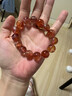 LOUIS WATER天然紅膠花手鏈牛血紅鳳凰鴆羽幽靈紅焦花水晶單圈手串女禮物 【收藏級】天然紅膠花約12mm 曬單實(shí)拍圖