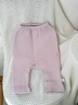 貝樂(lè )咿嬰兒衣服秋冬款保暖褲子新生兒衣服大pp褲夾棉打底褲滿(mǎn)月寶寶衣服 7766-紫色 90 （1-2歲22-26斤） 曬單實(shí)拍圖