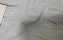 范思藍恩V領(lǐng)減齡純色全棉刺繡a字連衣裙女夏季2025新款裙子2233 藍色 XL 曬單實(shí)拍圖
