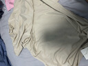Olrain歐芮兒半高領(lǐng)莫代爾長袖T恤女春裝新款修身絲滑打底衫內(nèi)搭女 奶茶色 L 曬單實拍圖
