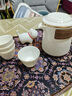 蘇氏陶瓷（SUSHI CERAMICS）描金羊脂玉瓷手抓壺快客杯旅行包茶具套裝J1034 曬單實(shí)拍圖