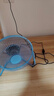 迷你USB小風(fēng)扇辦公室宿舍靜音電風(fēng)扇大風(fēng)力桌面臺扇鐵藝便攜風(fēng)扇 【8寸 無(wú)刷電機】藍色+1.5米延長(cháng)線(xiàn) 曬單實(shí)拍圖