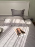 水晶家紡高級感200支純棉長(cháng)絨棉四件套輕奢提花全棉灰色床上用品 晨夢(mèng) 1.8 床單款 （被套200*230cm） 曬單實(shí)拍圖