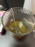 【采銷嚴選】玻璃水杯帶杯架套裝家用茶杯防燙束腰耐熱客廳水杯 風琴杯+木杯套 320ml 1只 曬單實拍圖