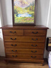 WSNON全實(shí)木斗柜收納柜臥室靠墻美式五斗柜抽屜柜多用歐式六斗柜子儲 淺咖啡色 加高十斗  140長(cháng)40寬100高 曬單實(shí)拍圖