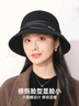 恒源祥帽子女士秋冬季保暖禮帽中老年人羊毛呢盆帽媽媽生日禮物漁夫帽 曬單實(shí)拍圖