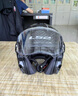 LS2碳纖維FF901后空翻頭盔摩托車(chē)雙鏡片180°碳纖揭面盔3C四季FF906 FF901 亮黑 XL (建議58-59CM) 曬單實(shí)拍圖