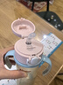 WOIBABY適配貝親直飲吸管奶瓶配件學(xué)飲吸管水杯蓋寬口徑手柄三代通用 粉色（12個(gè)月+）吸管彈力杯蓋+手提繩 曬單實(shí)拍圖