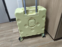 袋鼠行李箱18寸小型餅干款登機拉桿箱多功能旅行箱密碼箱可登機皮箱 檸檬黃【結(jié)實耐用加厚款】 18英寸 【掛鉤+杯架+充電口】 曬單實拍圖