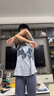 紅豆居家（Hodohome）兒童睡衣男童夏季純棉套頭家居服中大童短袖短褲套裝307春草綠160 曬單實(shí)拍圖