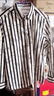 新款男士條紋商務(wù)襯衣春秋長(cháng)袖印花彈力襯衫青年潮流帥氣百搭上衣 米白色長(cháng)袖彈力免燙抗皺 常規 M 建議80-100斤 曬單實(shí)拍圖