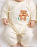 貝瑞加（Babyprints）嬰兒連體衣2件裝新生寶寶蝴蝶衣長(cháng)袖護肚連身衣滿(mǎn)月服 小熊59 曬單實(shí)拍圖