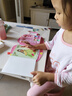 親巴貝公主化妝包玩具DIY兒童手工制作換裝貼紙書3-6歲女童女孩生日禮物 曬單實(shí)拍圖