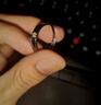 中國黃金四葉草情侶戒指一對求婚銀對戒女生生日禮物女友老婆結婚紀念日 幸運四葉草情侶戒指【刻字】 曬單實(shí)拍圖