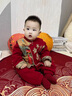 G.DUCKKIDS小黃鴨嬰兒連體衣春秋中國風(fēng)新生兒衣服滿(mǎn)月百天男女寶寶周歲禮服 紅色連體衣 66cm 66碼0-3月建議寶寶4-6公斤 曬單實(shí)拍圖