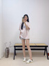 STELLA WEISZ條紋平底德訓(xùn)鞋百搭2025秋季新款透氣系帶休閑運(yùn)動徒步板鞋ins潮米黑36 (230mm) 曬單實(shí)拍圖