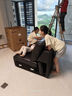 顧家家居（KUKA）勞倫斯電動(dòng)沙發(fā)床頭層牛皮沙發(fā)客廳6330魅影黑三人位三電動(dòng)3.2m 曬單實(shí)拍圖