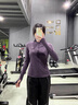 百思絨女士跑步運(yùn)動(dòng)服套裝秋冬款透氣羽毛球服長袖網(wǎng)紅半拉鏈速干衣 黛紫兩件套(黑色長褲) M 曬單實(shí)拍圖