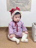 貝樂(lè )咿嬰兒衣服秋冬季德絨包屁衣打底內衣新生兒衣服保暖連體衣寶寶衣服 7923-風(fēng)鈴紫 73cm （6-9個(gè)月15-18斤） 曬單實(shí)拍圖